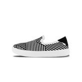 Men's Boardwalk Slip-On - White/Black Zigzag