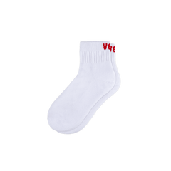 Mid Crew Socks - White/Berry