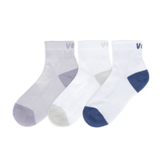 3-Pack Mid Crew Socks - Cosmic Dust/Grey/Sailfish